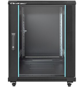 Szafa RACK QOLTEC 19" 15U 54518 600 x 600 mm, Stojąca Czarny