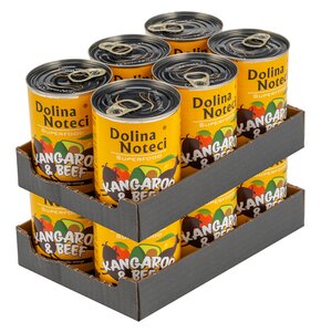 Karma dla psa DOLINA NOTECI Superfood z kangurem i wołowiną 12 x 400 g