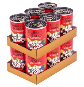 Karma dla psa DOLINA NOTECI Superfood z wołowiną i sercami gęsi 12 x 400 g