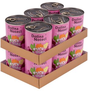 Karma dla psa DOLINA NOTECI Superfood  z kaczką i przepiórką 12 x 800 g