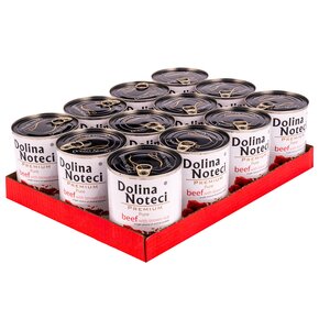 Karma dla psa DOLINA NOTECI Premium Pure bogata w wołowinę z ryżem 12 x 800 g