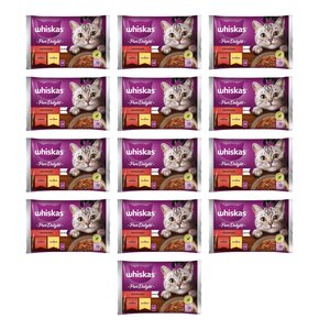 Karma dla kota WHISKAS Pure Delight Wołowina z kurczakiem (52 x 85 g)