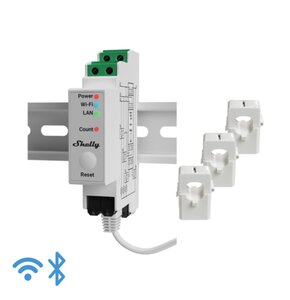 Miernik zużycia prądu SHELLY Pro 3EM-120A Wi-Fi Biały
