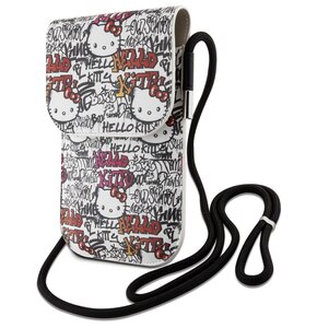 Torba HELLO KITTY Leather Tags Graffiti Cord Beżowy