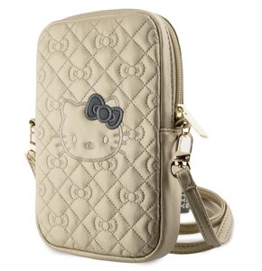 Torba HELLO KITTY Quilted Bows Strap Złoty