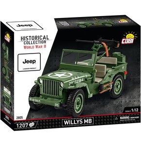 Klocki plastikowe COBI Historical Collection World War II Willys MB & M2 Gun COBI-2805