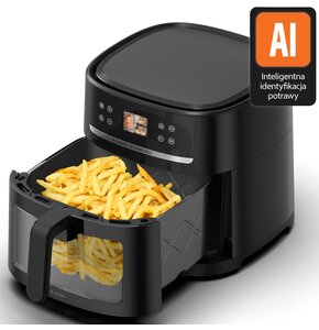 Air Fryer Frytkownica beztłuszczowa GÖTZE & JENSEN AF800K AI z okienkiem do obserwacji postępów gotowania