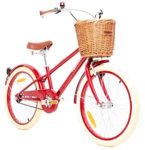 Rower dziecięcy GERMINA Vintage 20 cali dla chłopca Czerwony