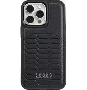 Etui AUDI Synthetic Leather MagSafe do Apple Iphone 13 Pro Max Czarny