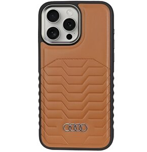 Etui AUDI Synthetic Leather MagSafe do Apple iPhone 14 Pro Max Brązowy