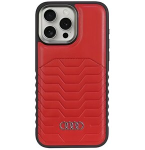 Etui AUDI Synthetic Leather MagSafe do Apple iPhone 14 Pro Max Czerwony