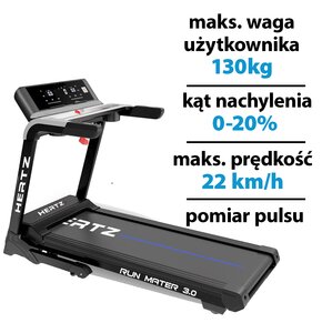 Bieżnia elektryczna HERTZ FITNESS Run Master 3.0 1839W 22km/h