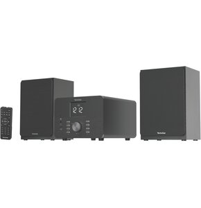 Wieża TECHNISAT Classic 700 Czarna, Odtw.CD, Bluetooth, Tuner FM z pamięcią stacji, Budzik, Wyjście słuchawkowe
