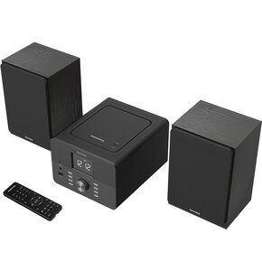 Wieża TECHNISAT Classic 700 Czarna, Odtw.CD, Bluetooth, Tuner FM z pamięcią stacji, Budzik, Wyjście słuchawkowe