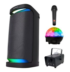 Zestaw do karaoke (Power audio SONY SRS-XP700 + Mikrofon JBL PBM100 + Kula świetlna MUSICMATE AB69S + Wytwornica dymu MUSICMATE DM-1)