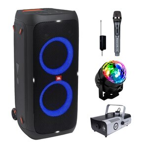 Zestaw do karaoke (Power audio JBL PartyBox 310 + Mikrofon MUSICMATE S-105 + Kula świetlna MUSICMATE MB5 + Wytwornica dymu LIGHT4ME FM 1200)