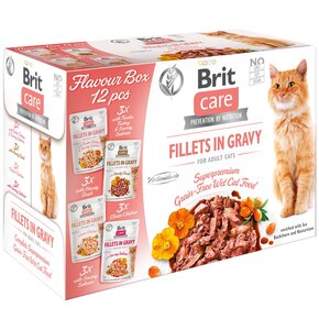 Karma dla kota BRIT CARE Fillets in Gravy Flavour box pouch 12 x 85 g