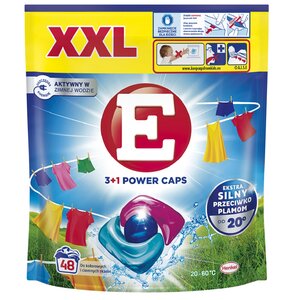 Kapsułki do prania E 3+1 Power Caps Color - 48 szt.