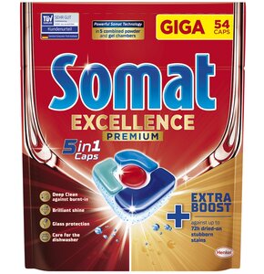 Tabletki do zmywarek SOMAT Excellence Premium 5w1 - 54 szt.