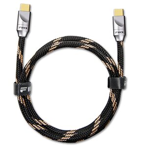 Kabel USB-C - USB-C FIIO LT-TC5M 0.8 m Czarno-złoty