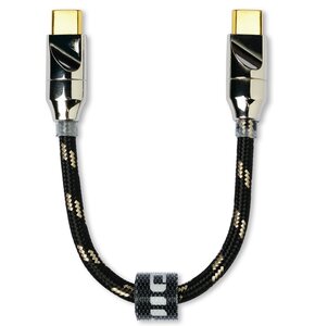 Kabel USB-C - USB-C FIIO LT-TC5S 0.1 m Czarno-złoty