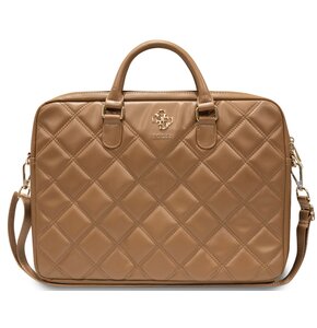 Torba na laptopa GUESS Quilted 4G 16 cali Brązowy