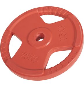 Obciążenie GORILLA SPORTS Grip 51 (25 kg) Czerwony
