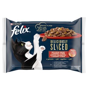 Karma dla kota FELIX Deliciously Sliced Wiejskie Smaki (4 x 80 g)