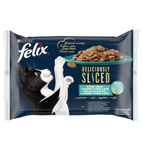 Karma dla kota FELIX Deliciously Sliced Rybne Smaki (4 x 80 g)
