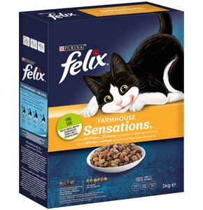 Karma dla kota FELIX Farmhouse Sensations Kurczak z indykiem i warzywami 1 kg