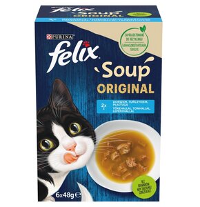 Karma dla kota FELIX Soup Original Rybne Smaki (6 x 48 g)