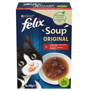 Karma dla kota FELIX Soup Original Wiejskie Smaki (6 x 48 g)