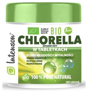 Bio chlorella INTENSON Elixir młodości i witalności (200 tabletek)