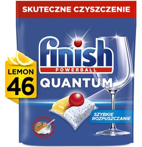 Kapsułki do zmywarki FINISH Powerball Quantum All in 1 Lemon - 46 szt.