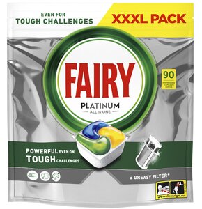 Kapsułki do zmywarki FAIRY Platinum All in One Lemon -  90 szt.