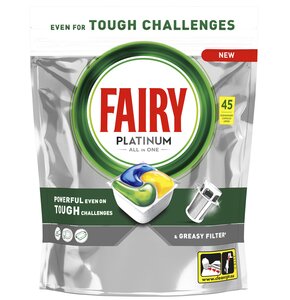 Kapsułki do zmywarki FAIRY Platinum All in One Lemon - 45 szt.