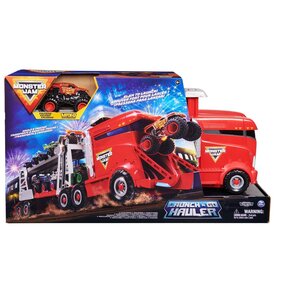 Zestaw pojazdów SPIN MASTER Monster Jam Launch n' Go Hauler Max-D  6068319, 20144438