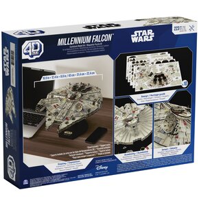 Puzzle 4D SPIN MASTER Build Star Wars Statek Falcon Millennium (223 elementy)
