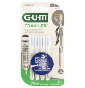 Szczoteczki międzyzębowe SUNSTAR GUM Trav-Ler 2.0 mm Szary (4 szt.)
