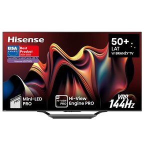 Telewizor HISENSE 65U7NQ 65" MINILED 4K 144Hz VIDAA Full Array Dolby Atmos Dolby Vision HDMI 2.1
