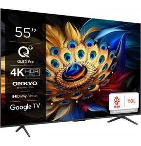 Telewizor TCL 55C655 Pro 55" QLED 4K Google TV Full Array Dolby Vision Dolby Atmos HDMI 2.1