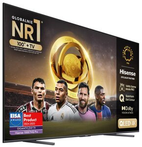 Telewizor HISENSE 100E7NQ Pro 100" QLED 4K 144Hz VIDAA Full Array Dolby Atmos Dolby Vision