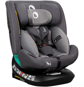 Fotelik samochodowy LIONELO Bastiaan One-i-Size 40-150 cm (0-36 kg) Szary