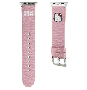 Pasek HELLO KITTY Strap Kitty Head do Apple Watch 4/5/6/7/8/9/SE/SE 2/SE 2022 (38/40/41mm) Różowy