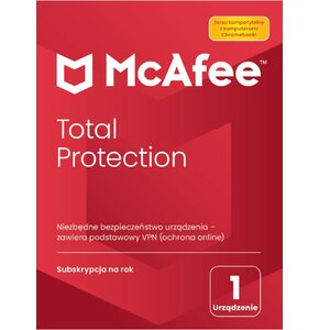Antywirus MCAFEE Total Protection 1D New 1 URZĄDZENIE 1 ROK Kod aktywacyjny