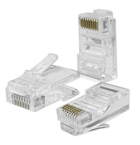 Wtyk QOLTEC 54551 Modularny, Kategoria 5e, Pozłacane styki (10 szt.)