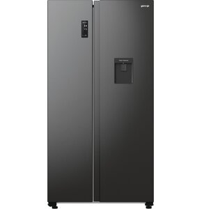 Lodówka GORENJE G600 NRR9185EABXLWD Side by Side No Frost 178.6cm Czarna stal Podajnik wody