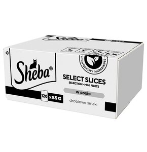 Karma dla kota SHEBA Select Slices Drobiowe smaki w sosie 120 x 85 g