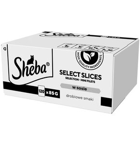Karma dla kota SHEBA Select Slices Drobiowe smaki w sosie 120 x 85 g