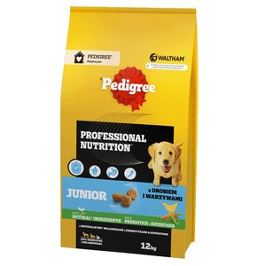 Karma dla psa PEDIGREE Junior Professional Nutrition Drób z warzywami 12 kg